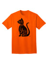 Stylish Cat Silhouette Adult T-Shirt for Cat Lovers by TooLoud-Mens T-shirts-TooLoud-Orange-Small-Davson Sales