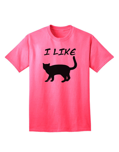 Stylish Cat Silhouette Design Adult T-Shirt by TooLoud-Mens T-shirts-TooLoud-Neon-Pink-Small-Davson Sales