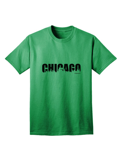 Stylish Chicago Skyline Cutout Adult T-Shirt by TooLoud for Fashion-forward Individuals-Mens T-shirts-TooLoud-Kelly-Green-Small-Davson Sales