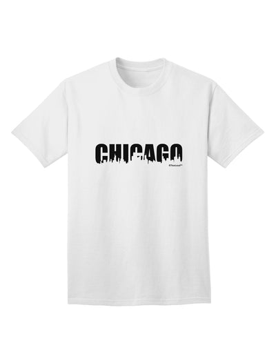 Stylish Chicago Skyline Cutout Adult T-Shirt by TooLoud for Fashion-forward Individuals-Mens T-shirts-TooLoud-White-Small-Davson Sales