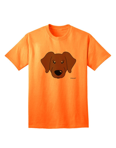 Stylish Chocolate Labrador Retriever Dog Adult T-Shirt by TooLoud-Mens T-shirts-TooLoud-Neon-Orange-Small-Davson Sales