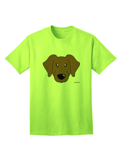 Stylish Chocolate Labrador Retriever Dog Adult T-Shirt by TooLoud-Mens T-shirts-TooLoud-Neon-Green-Small-Davson Sales