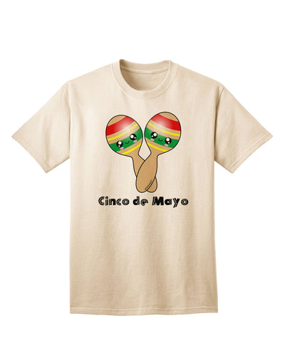 Stylish Cinco de Mayo Adult T-Shirt featuring Adorable Maracas Design by TooLoud-Mens T-shirts-TooLoud-Natural-Small-Davson Sales