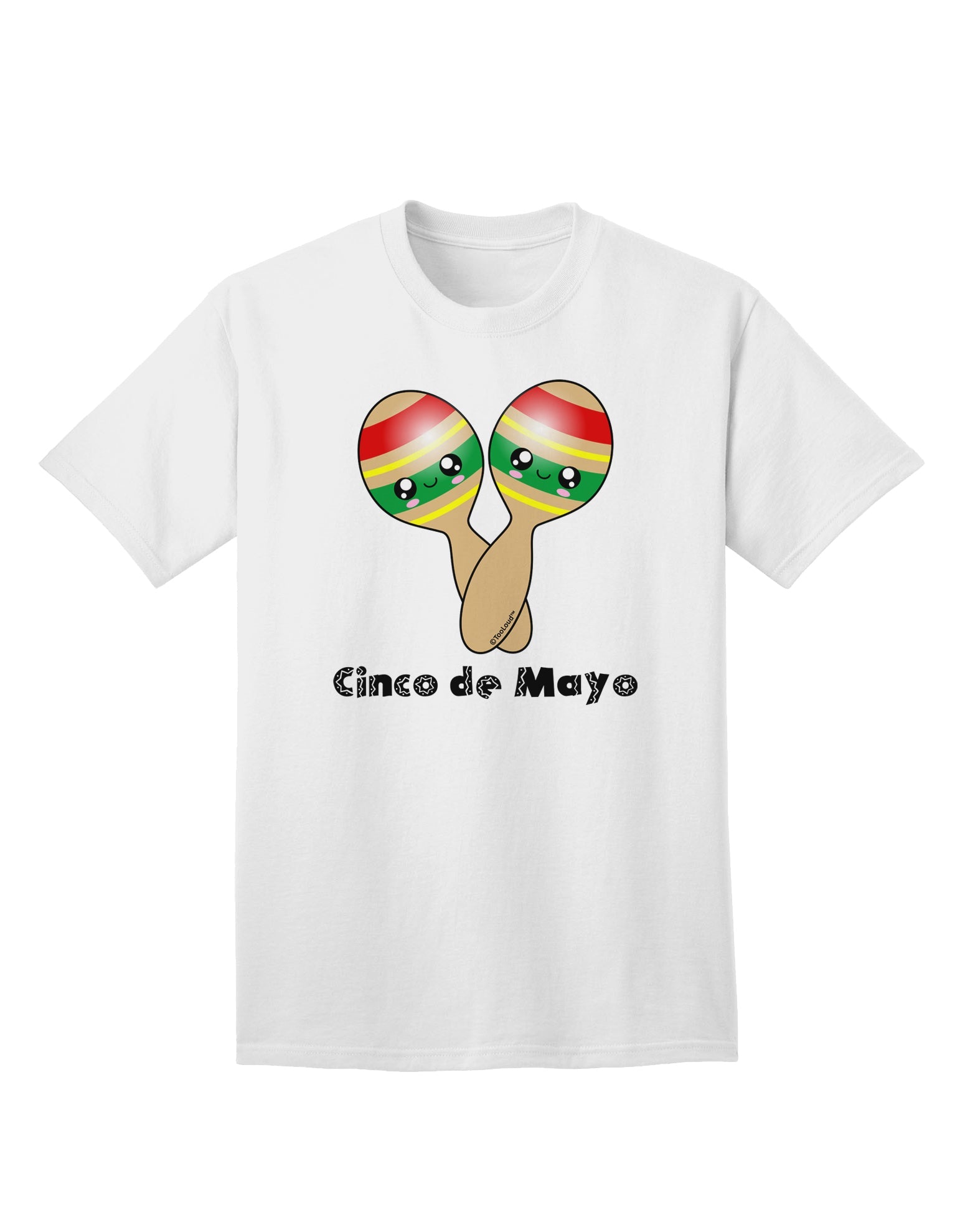 Stylish Cinco de Mayo Adult T-Shirt featuring Adorable Maracas Design by TooLoud-Mens T-shirts-TooLoud-White-Small-Davson Sales