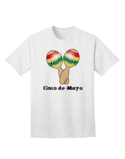 Stylish Cinco de Mayo Adult T-Shirt featuring Adorable Maracas Design by TooLoud-Mens T-shirts-TooLoud-White-Small-Davson Sales