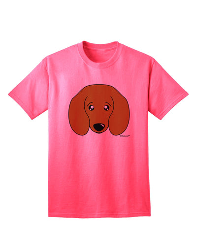 Stylish Doxie Dachshund Dog Adult T-Shirt by TooLoud-Mens T-shirts-TooLoud-Neon-Pink-Small-Davson Sales