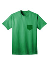 Stylish Faux Pocket Shamrock Pattern Adult T-Shirt by TooLoud-Mens T-shirts-TooLoud-Kelly-Green-Small-Davson Sales