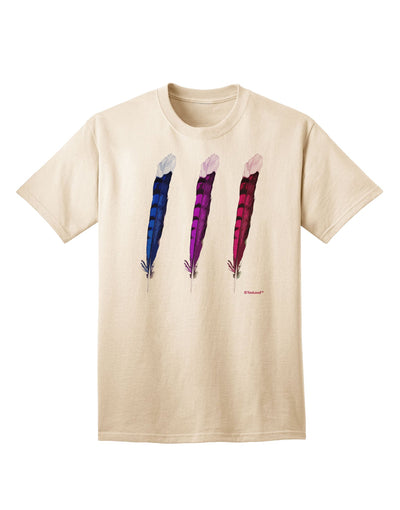 Stylish Feather Trio Adult T-Shirt with Graphic Design by TooLoud-Mens T-shirts-TooLoud-Natural-Small-Davson Sales