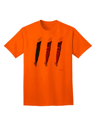 Stylish Feather Trio Adult T-Shirt with Graphic Design by TooLoud-Mens T-shirts-TooLoud-Orange-Small-Davson Sales