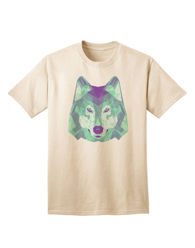 Stylish Geometric Wolf Head Adult T-Shirt Offered by TooLoud-Mens T-shirts-TooLoud-Natural-Small-Davson Sales