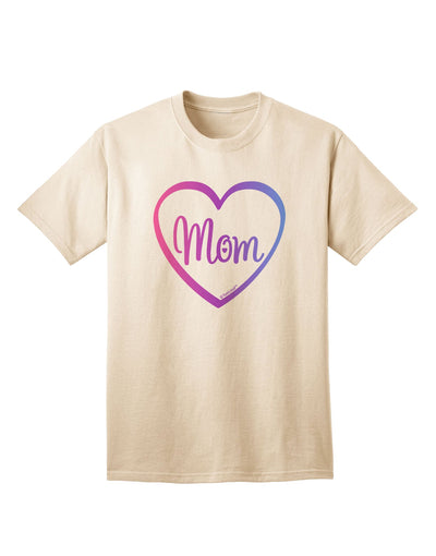 Stylish Gradient Colors Adult T-Shirt with Mom Heart Design by TooLoud-Mens T-shirts-TooLoud-Natural-Small-Davson Sales