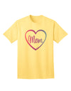 Stylish Gradient Colors Adult T-Shirt with Mom Heart Design by TooLoud-Mens T-shirts-TooLoud-Yellow-Small-Davson Sales