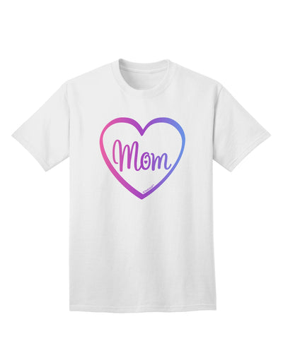 Stylish Gradient Colors Adult T-Shirt with Mom Heart Design by TooLoud-Mens T-shirts-TooLoud-White-Small-Davson Sales