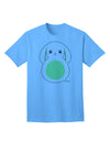 Stylish Green Adult T-Shirt featuring Adorable Bunny with Floppy Ears by TooLoud-Mens T-shirts-TooLoud-Aquatic-Blue-Small-Davson Sales