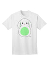 Stylish Green Adult T-Shirt featuring Adorable Bunny with Floppy Ears by TooLoud-Mens T-shirts-TooLoud-White-Small-Davson Sales