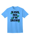 Stylish Green Kisses Adult T-Shirt by TooLoud - Perfect for Celebrating Irish Heritage-Mens T-shirts-TooLoud-Aquatic-Blue-Small-Davson Sales