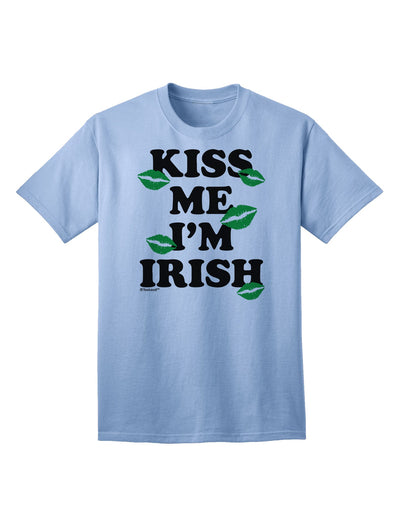 Stylish Green Kisses Adult T-Shirt by TooLoud - Perfect for Celebrating Irish Heritage-Mens T-shirts-TooLoud-Light-Blue-Small-Davson Sales