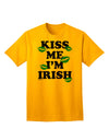 Stylish Green Kisses Adult T-Shirt by TooLoud - Perfect for Celebrating Irish Heritage-Mens T-shirts-TooLoud-Gold-Small-Davson Sales