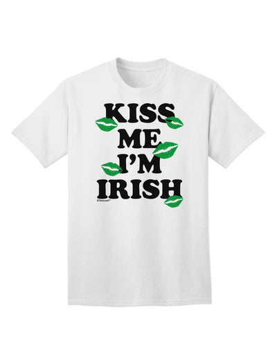 Stylish Green Kisses Adult T-Shirt by TooLoud - Perfect for Celebrating Irish Heritage-Mens T-shirts-TooLoud-White-Small-Davson Sales