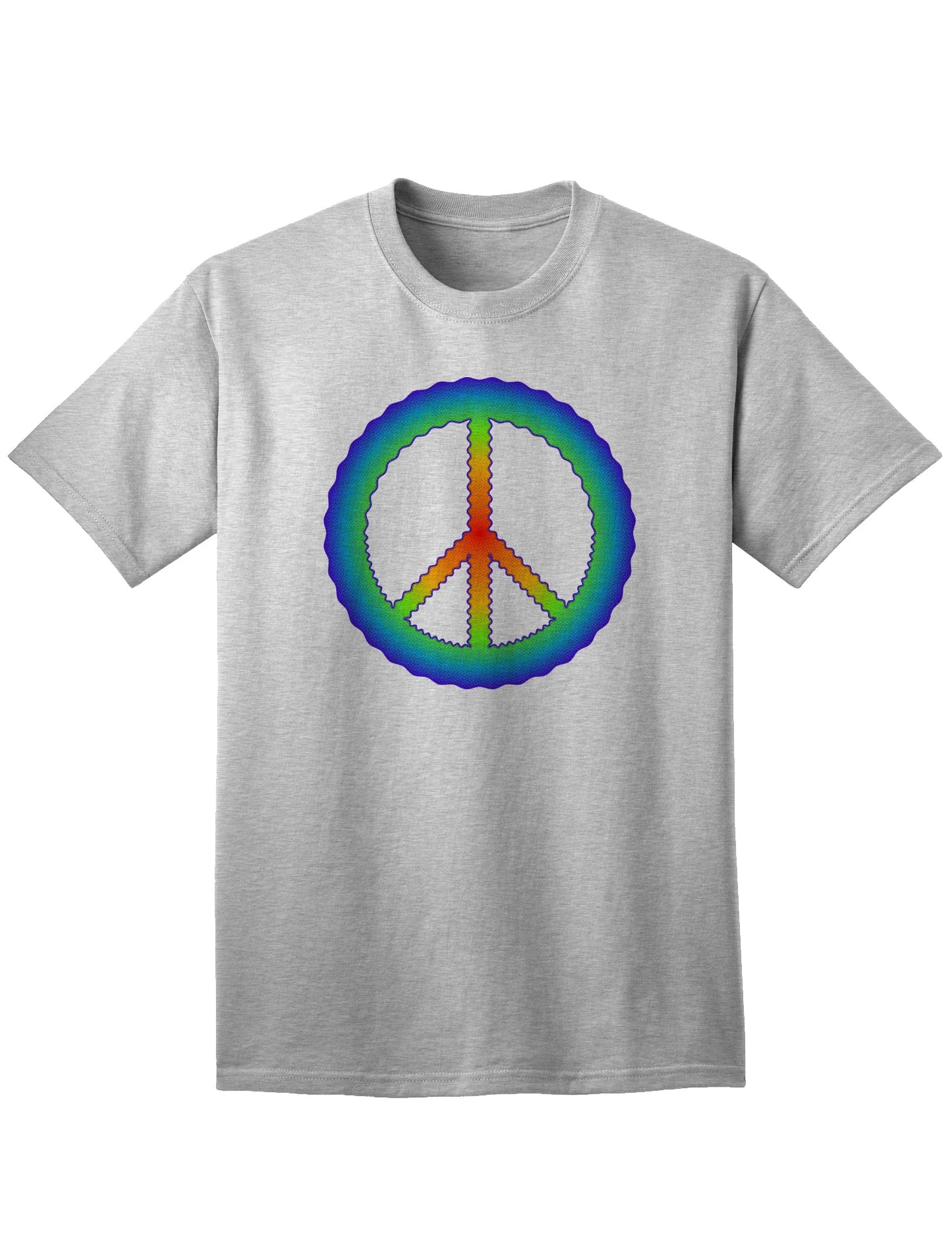 Stylish Halftone Peace Adult T-Shirt for Fashion-forward Individuals-Mens T-shirts-TooLoud-AshGray-Small-Davson Sales