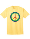 Stylish Halftone Peace Adult T-Shirt for Fashion-forward Individuals-Mens T-shirts-TooLoud-Yellow-Small-Davson Sales