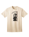 Stylish Halloween Adult T-Shirt featuring an Adorable Grim Reaper-Mens T-shirts-TooLoud-Natural-Small-Davson Sales