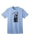 Stylish Halloween Adult T-Shirt featuring an Adorable Grim Reaper-Mens T-shirts-TooLoud-Light-Blue-Small-Davson Sales