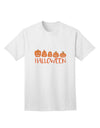 Stylish Halloween-themed Adult T-Shirt featuring Pumpkins-Mens T-shirts-TooLoud-White-Small-Davson Sales