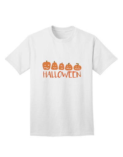 Stylish Halloween-themed Adult T-Shirt featuring Pumpkins-Mens T-shirts-TooLoud-White-Small-Davson Sales