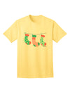 Stylish Hanging Christmas Stockings Adult T-Shirt by TooLoud-Mens T-shirts-TooLoud-Yellow-Small-Davson Sales