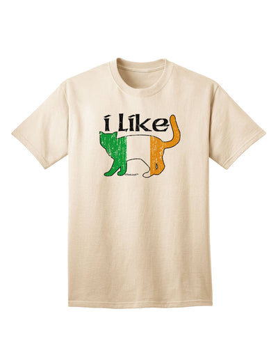 Stylish Irish Cat Silhouette Adult T-Shirt by TooLoud-Mens T-shirts-TooLoud-Natural-Small-Davson Sales