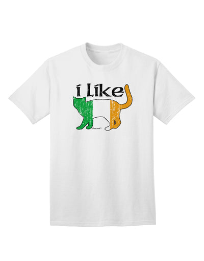 Stylish Irish Cat Silhouette Adult T-Shirt by TooLoud-Mens T-shirts-TooLoud-White-Small-Davson Sales