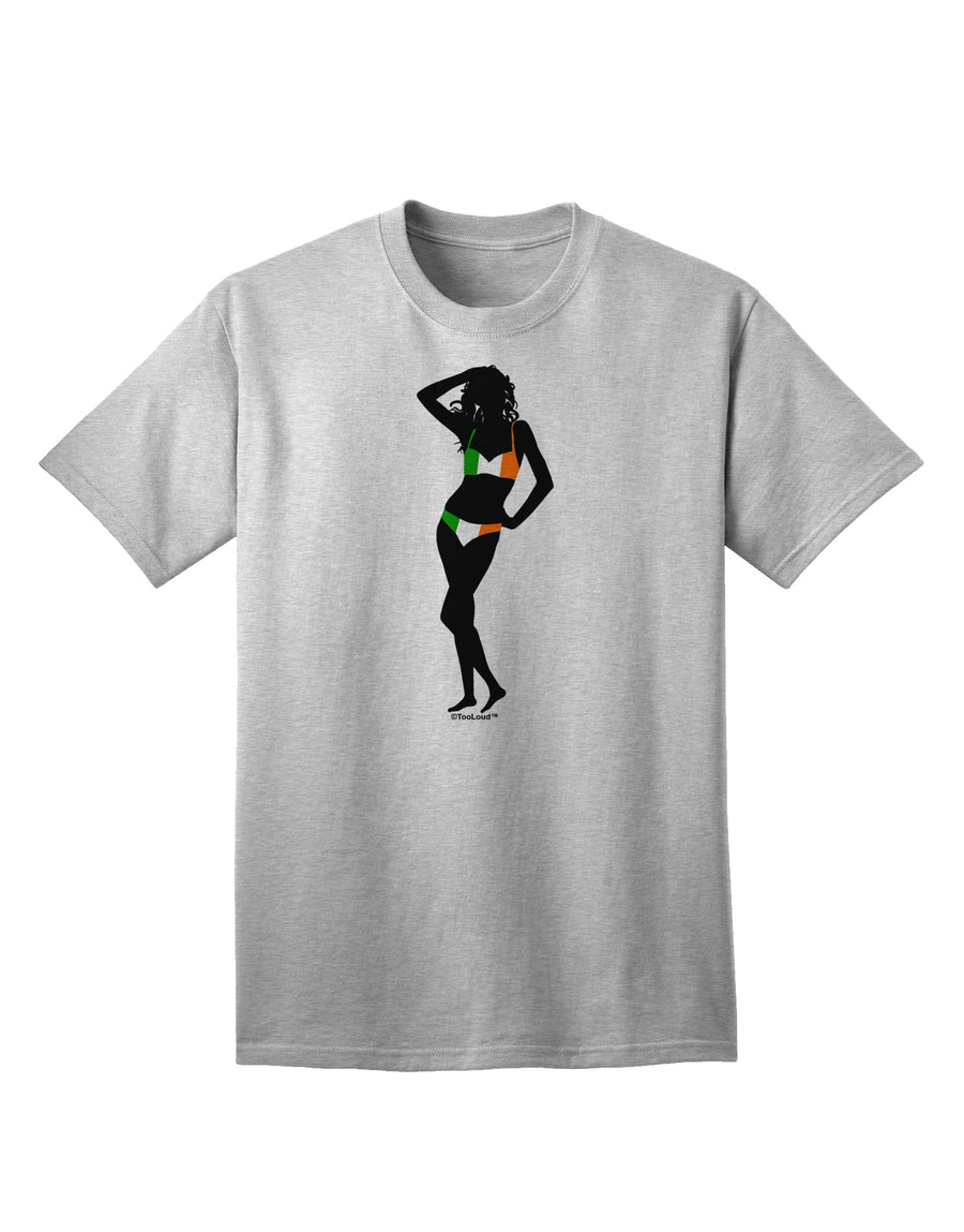 Stylish Irish Flag Bikini Shadow Adult T-Shirt - A Must-Have Addition to Your Wardrobe by TooLoud-Mens T-shirts-TooLoud-White-Small-Davson Sales