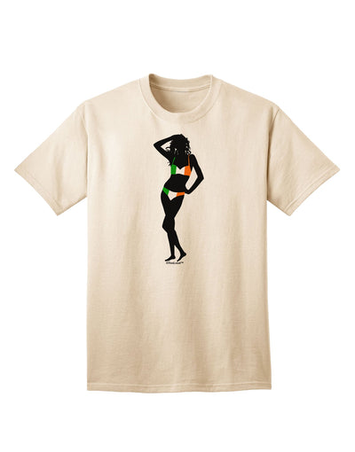 Stylish Irish Flag Bikini Shadow Adult T-Shirt - A Must-Have Addition to Your Wardrobe by TooLoud-Mens T-shirts-TooLoud-Natural-Small-Davson Sales