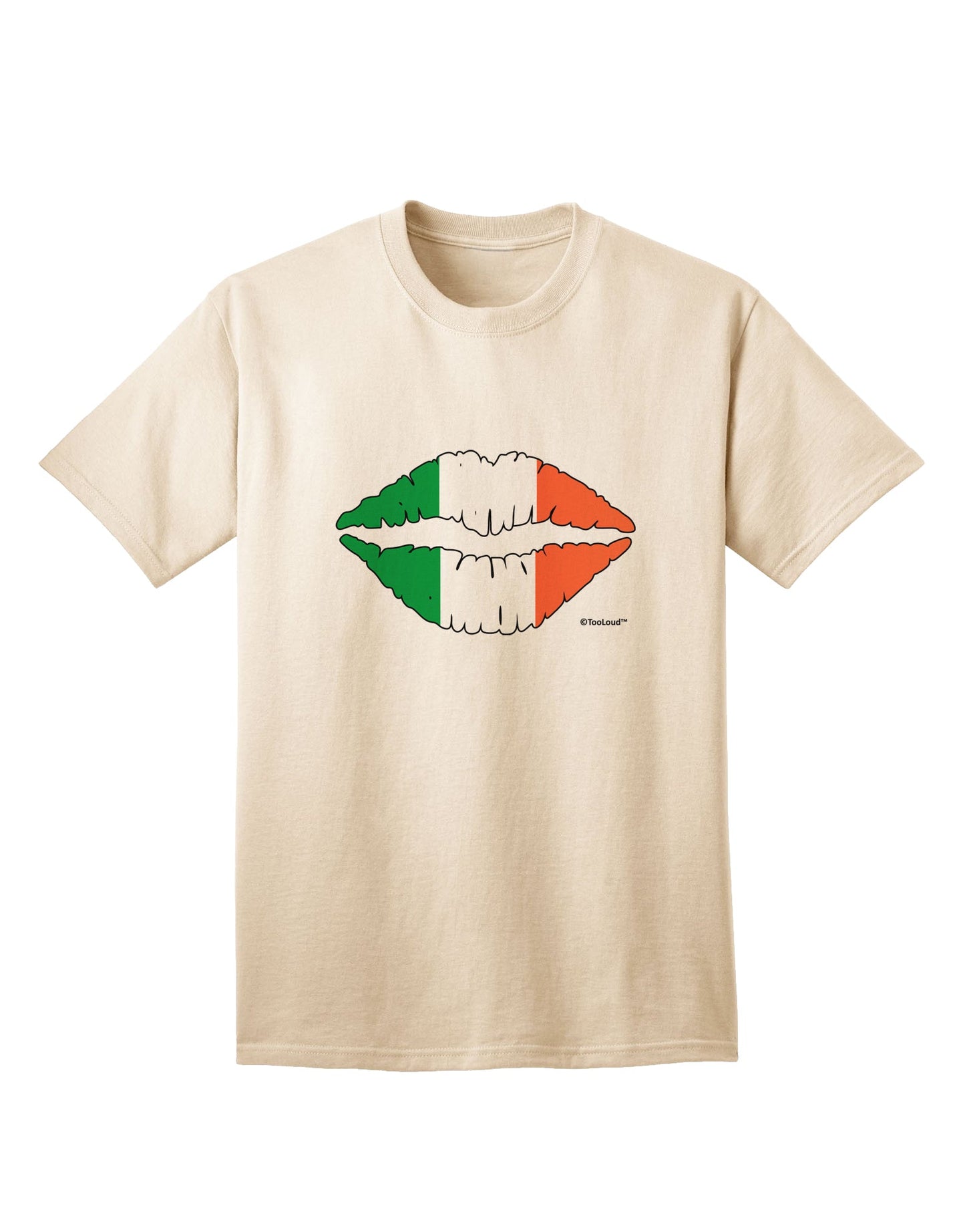 Stylish Irish Flag Kiss Adult T-Shirt - A Must-Have Addition to Your Wardrobe by TooLoud-Mens T-shirts-TooLoud-Natural-Small-Davson Sales
