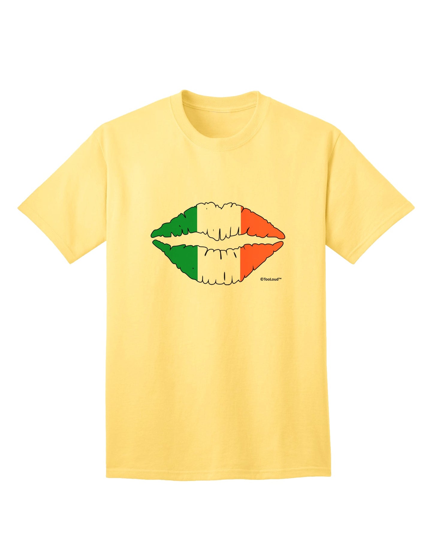 Stylish Irish Flag Kiss Adult T-Shirt - A Must-Have Addition to Your Wardrobe by TooLoud-Mens T-shirts-TooLoud-Yellow-Small-Davson Sales