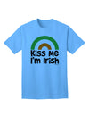 Stylish Irish Flag Rainbow Adult T-Shirt - Embrace Your Irish Heritage with TooLoud-Mens T-shirts-TooLoud-Aquatic-Blue-Small-Davson Sales