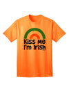 Stylish Irish Flag Rainbow Adult T-Shirt - Embrace Your Irish Heritage with TooLoud-Mens T-shirts-TooLoud-Neon-Orange-Small-Davson Sales