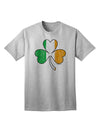 Stylish Irish Flag - Shamrock Distressed Adult T-Shirt by TooLoud-Mens T-shirts-TooLoud-AshGray-Small-Davson Sales