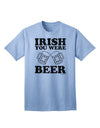 Stylish Irish-themed Adult T-Shirt - Irish You Were Beer by TooLoud-Mens T-shirts-TooLoud-Light-Blue-Small-Davson Sales