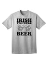 Stylish Irish-themed Adult T-Shirt - Irish You Were Beer by TooLoud-Mens T-shirts-TooLoud-AshGray-Small-Davson Sales