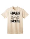 Stylish Irish-themed Adult T-Shirt - Irish You Were Beer by TooLoud-Mens T-shirts-TooLoud-Natural-Small-Davson Sales