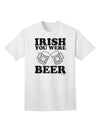 Stylish Irish-themed Adult T-Shirt - Irish You Were Beer by TooLoud-Mens T-shirts-TooLoud-White-Small-Davson Sales