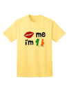 Stylish Irish-themed Adult T-Shirt: Kiss Me I'm Irish, featuring Kiss and Irish Flag Shamrock, exclusively by TooLoud-Mens T-shirts-TooLoud-Yellow-Small-Davson Sales