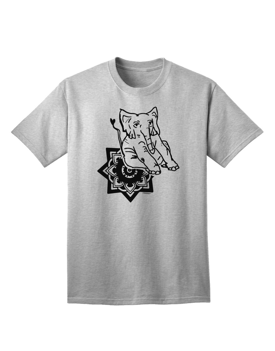 Stylish Mandala Baby Elephant Adult T-Shirt by TooLoud-Mens T-shirts-TooLoud-White-Small-Davson Sales