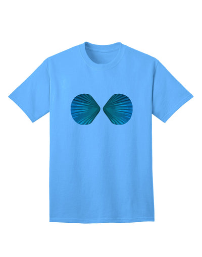 Stylish Mermaid Shell Bra Blue Adult T-Shirt by TooLoud for Fashion Enthusiasts-Mens T-shirts-TooLoud-Aquatic-Blue-Small-Davson Sales