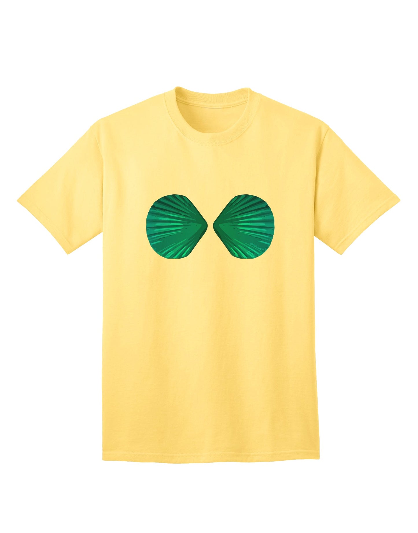 Stylish Mermaid Shell Bra Blue Adult T-Shirt by TooLoud for Fashion Enthusiasts-Mens T-shirts-TooLoud-Yellow-Small-Davson Sales