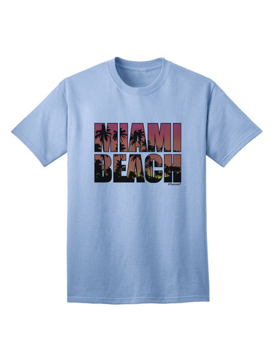 Stylish Miami Beach Sunset Palm Trees Adult T-Shirt by TooLoud