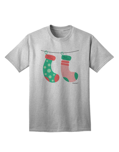 Stylish Mr and Mr Christmas Couple Stockings Adult T-Shirt by TooLoud-Mens T-shirts-TooLoud-AshGray-Small-Davson Sales