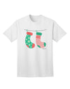 Stylish Mr and Mr Christmas Couple Stockings Adult T-Shirt by TooLoud-Mens T-shirts-TooLoud-White-Small-Davson Sales